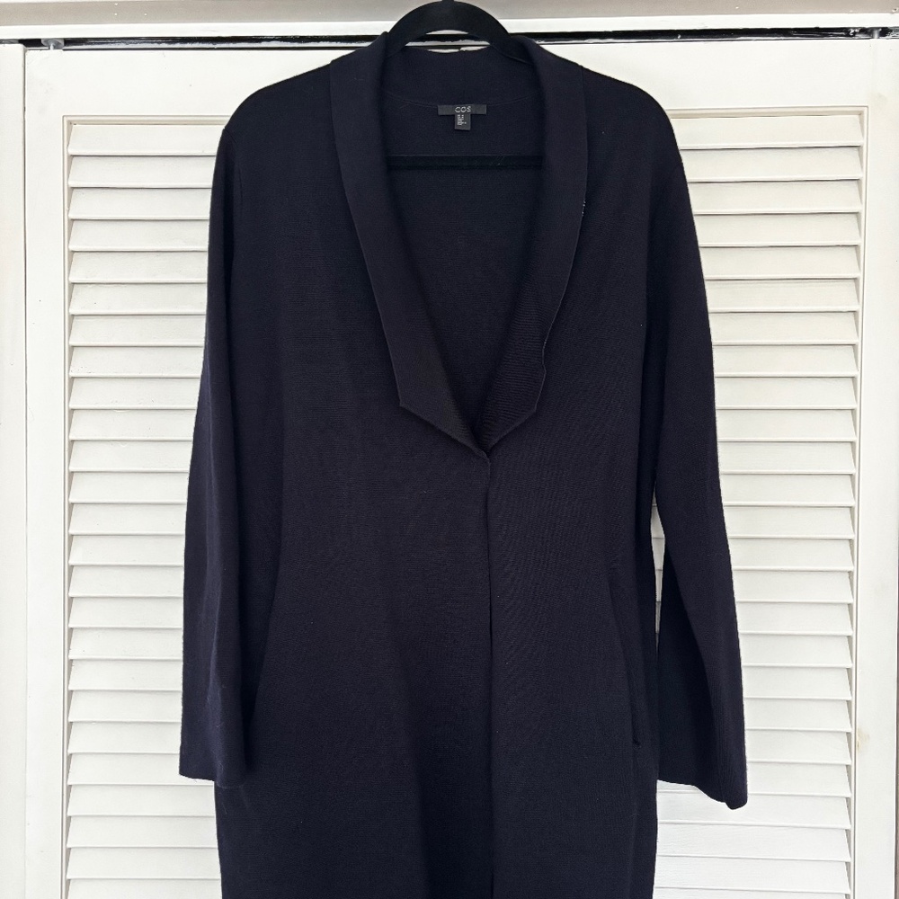 COS Wool Cardigan - Navy - Size M